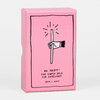 A pink tarot deck box with a black line drawing of a hand holding a wand and the text "OK TAROT: THE SIMPLE DECK FOR EVERYONE" and "ADAM J. KURTZ."