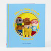 A light blue hardcover book titled "How to Make Friends" with the subtitle "A Bear's Guide" and "by Cat Rabbit," featuring a circular cover image of three dressed-up animal characters.