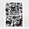 A black-and-white mini zine cover filled with illustrated black cats and the text "CRAP HOUND 2020 BLACK CAT MINI-ISSUE."