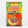 A paperback book with a colorful painted face on the cover and the title text "THE COMPLETE WORKS OF FEZDAK CLAMCHOPBREATH" and author text "DAVID SCHERER WATER."