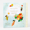A children’s growth chart booklet cover with the text "Emily Winfield Martin" and "THE WONDERFUL THINGS YOU WILL BE" above "GROWTH CHART," illustrated with three children, many colorful balloons, and small stars, with a ruler scale along the right edge.