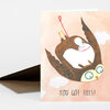 A folded greeting card with an illustrated owl and the text "YOU GOT THIS!" on the front.