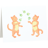 Product Image for fickle-hill-juggling-cats-holiday-card