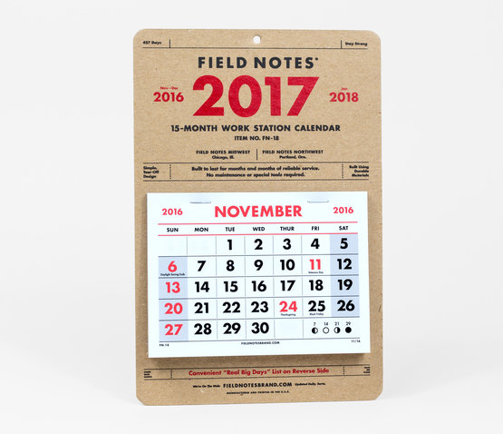 Field Notes Brand - 2017 Work Station Calendar at buyolympia.com