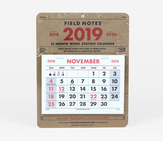 Field Notes Brand - 2019 Work Station Calendar at buyolympia.com