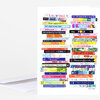 A folded white greeting card with a colorful illustration of stacked YA book spines, including titles such as "All My Rage," "The Fault in Our Stars," "The Hate U Give," and "We Were Liars."