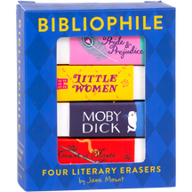 Bibliophile Eraser Set