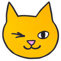 Gold Mirror Winky Cat