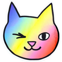 Rainbow Winky Cat