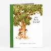 A hardcover book titled "my best friend" with an illustrated tree and two children on the cover, and the names "julie fogliano & jillian tamaki" printed at the bottom.