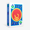 A rectangular Hanafuda card game box with a blue, red, yellow, green, and white phoenix design and the words "Junior" and "HANAFUDA" on the spine.