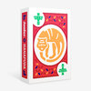 A rectangular card box with a red and white design featuring a large orange tiger illustration and the text "junior HANAFUDA" on the spine.