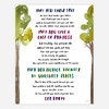 A vertical art print with watercolor trees along the left and right edges and a centered inspirational poem in multicolored hand-lettered text.
