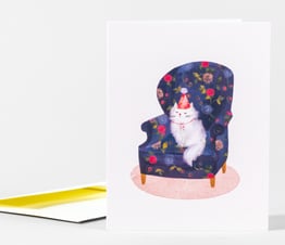 Armchair Birthday Cat