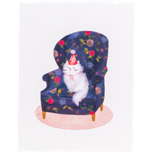 Armchair Birthday Cat