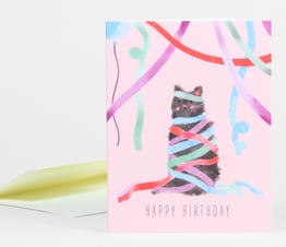 Birthday Streamers Cat