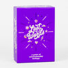 A purple game box labeled "Lost for Words" with small decorative stars, moons, clouds, a heart, a lightning bolt, and the text "a game of untranslatable feelings."