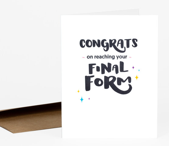 Made With Care - Congrats on Reaching Your Final Form (Sparkles) at ...