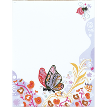 Butterfly and Bee Notepad