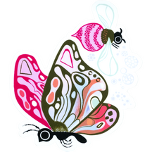 Butterfly and Bee