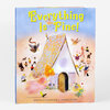 A hardcover book cover reading “Everything Is Fine!” with a pastel illustrated house, small figures, and the authors’ names “MICHELLE SUMOVICH & SARAH JACOBY” at the bottom.