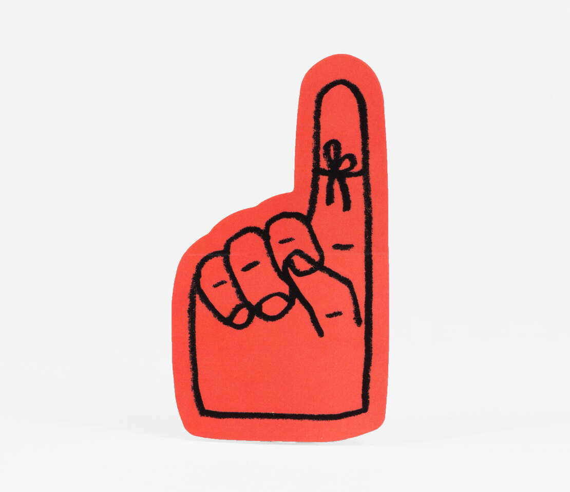 Missing Finger Sticker Adam J. Kurtz - Reminder Finger at buyolympia.com