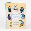 A paperback book titled "EMOTIONAL SUPPORT ANIMALS" with illustrated animals seated in a circle on the cover and the text "Anonymous Fuzzball Comics + Workbook" and "Nicole J. Georges."