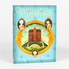 A paperback book titled "ODDFELLOW'S ORPHANAGE" by Emily Winfield Martin with a turquoise cover featuring an illustrated house, three child portraits in oval frames, and decorative animals and insects.