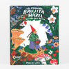 A hardcover book with a colorful illustrated cover showing a small child in a red pointed hat holding a basket in a forest, with the title "LA PEQUEÑA BRUJITA HAZEL" and the author name "PHOEBE WAHL."