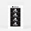 A vertical sheet of four black rectangular stamps reading "BY SNAIL" and "PAR L'ESCARGOT" with "The PORTLAND STAMP Company" printed at the top.
