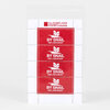 A sheet of four red stamps printed with a white snail logo and the text "BY SNAIL" and "PAR L'ESCARGOT," with "The PORTLAND STAMP Company" printed above the stamps.