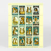 A sheet of decorative postage-style stamps featuring illustrated dogs and cats in a 4-by-4 grid, each stamp with a different humorous phrase such as "I WANT YOU TO KNOW HOW MUCH I RESPECT YOU," "YOU HAVE TO TRY THIS! IT IS THRILLING!", and "DON'T TELL ME WHAT TO DO."