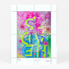 A colorful limited-edition print with a central neon abstract graphic, white looping linework, small starburst shapes, the words "ARE GONNA ROLL" at the upper right, and a handwritten edition number and signatures along the bottom.