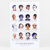 A poster sheet with sixteen illustrated Black women portraits arranged in a grid, with the title "AFFIRM BLACK WOMEN" printed at the bottom.