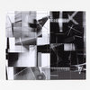 A square black-and-white graphic print featuring an abstract collage of dotted grids, curved line patterns, and layered geometric blocks, with the handwritten text "Venezky 2011" along the left edge.