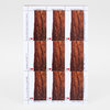 A sheet of six perforated stamps printed with close-up red-brown sequoia bark, each marked with "I♥" and the text "sequoiastanding.org" and "Healthy Giant Sequoia targeted for removal."