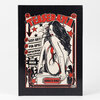 A black-covered zine or booklet titled "TEASERAMA" with an illustrated pin-up woman and visible cover text reading "EST 2025," "FIRST SPECIAL ISSUE," "SEXY ART!", "PIN-UPS!", "EXPLOITATION MOVIE CLIPPINGS", "...AND MUCH MORE!", and "ADULTS ONLY".