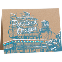 Portland Sign with Rudolph (Hand-Embellished)
