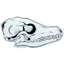 Product Image for violet-reed-glitter-fox-skull-sticker