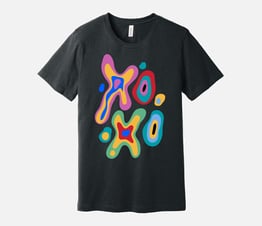 Black Explore Letters Tee